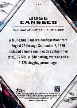 2018 Topps Fire - Flame #177 Jose Canseco Back