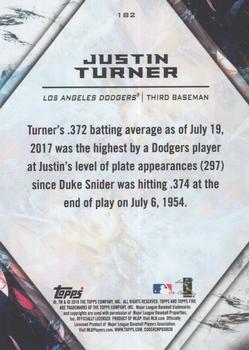 2018 Topps Fire - Flame #182 Justin Turner Back