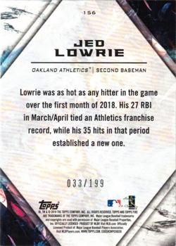 2018 Topps Fire - Green #156 Jed Lowrie Back