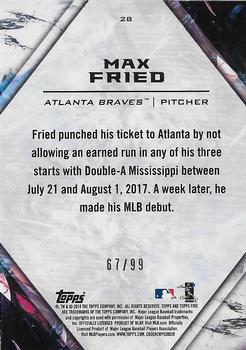 2018 Topps Fire - Purple #28 Max Fried Back