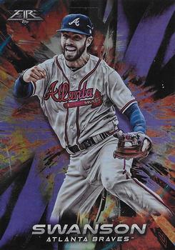 2018 Topps Fire - Purple #65 Dansby Swanson Front