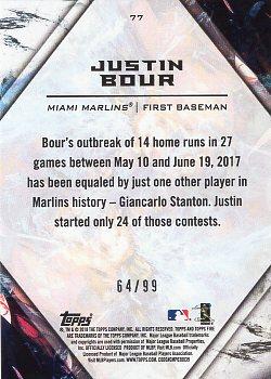 2018 Topps Fire - Purple #77 Justin Bour Back