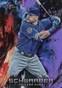 2018 Topps Fire - Purple #165 Kyle Schwarber Front