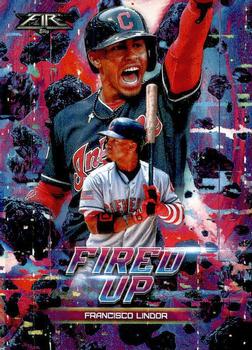 2018 Topps Fire - Fired Up #F-3 Francisco Lindor Front