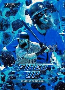 2018 Topps Fire - Fired Up Blue Chip #F-2 Charlie Blackmon Front