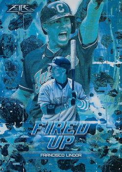 2018 Topps Fire - Fired Up Blue Chip #F-3 Francisco Lindor Front