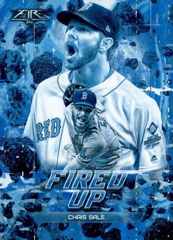 2018 Topps Fire - Fired Up Blue Chip #F-4 Chris Sale Front