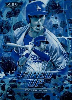 2018 Topps Fire - Fired Up Blue Chip #F-5 Cody Bellinger Front