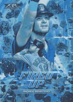 2018 Topps Fire - Fired Up Blue Chip #F-13 Andrew Benintendi Front
