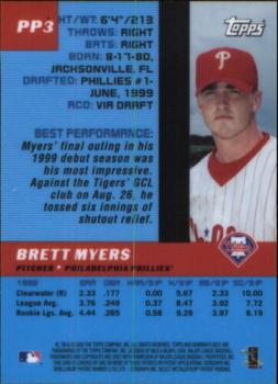 2000 Bowman's Best - Pre-Production #PP3 Brett Myers Back