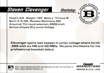 2006 Grandstand Boise Hawks #3 Steven Clevenger Back