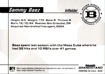 2006 Grandstand Boise Hawks #8 Sammy Baez Back