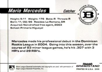 2006 Grandstand Boise Hawks #21 Mario Mercedes Back