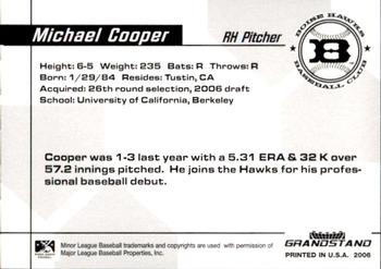 2006 Grandstand Boise Hawks #31 Michael Cooper Back