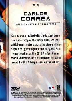 2018 Topps Fire - Cannons Blue Chip #C-9 Carlos Correa Back