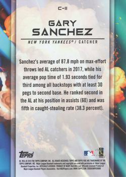 2018 Topps Fire - Cannons Blue Chip #C-11 Gary Sanchez Back