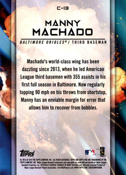 2018 Topps Fire - Cannons Blue Chip #C-13 Manny Machado Back
