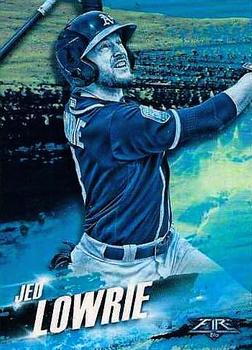 2018 Topps Fire - Hot Starts Blue Chip #HS-9 Jed Lowrie Front