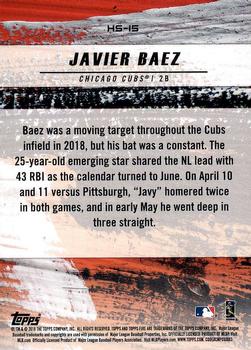 2018 Topps Fire - Hot Starts Blue Chip #HS-15 Javier Baez Back