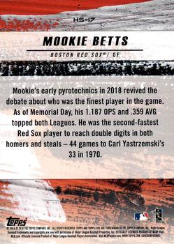 2018 Topps Fire - Hot Starts Blue Chip #HS-17 Mookie Betts Back