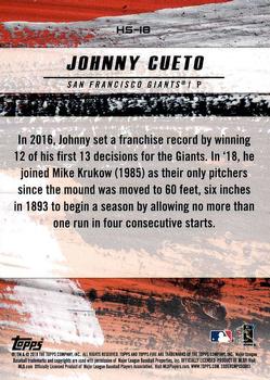 2018 Topps Fire - Hot Starts Blue Chip #HS-18 Johnny Cueto Back