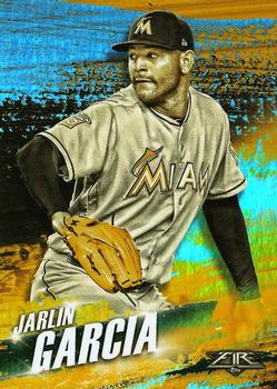 2018 Topps Fire - Hot Starts Gold Minted #HS-14 Jarlin Garcia Front
