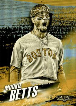 2018 Topps Fire - Hot Starts Gold Minted #HS-17 Mookie Betts Front