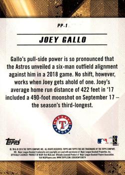 2018 Topps Fire - Power Producers #PP-1 Joey Gallo Back