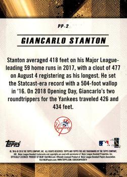 2018 Topps Fire - Power Producers #PP-2 Giancarlo Stanton Back