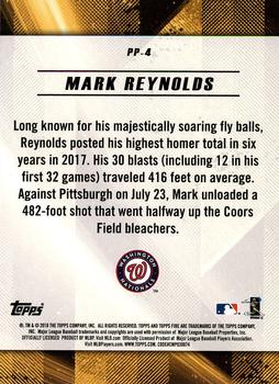 2018 Topps Fire - Power Producers #PP-4 Mark Reynolds Back