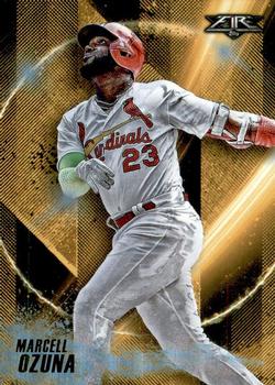 2018 Topps Fire - Power Producers #PP-7 Marcell Ozuna Front