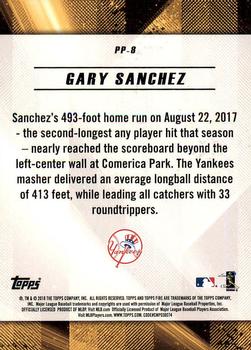 2018 Topps Fire - Power Producers #PP-8 Gary Sanchez Back
