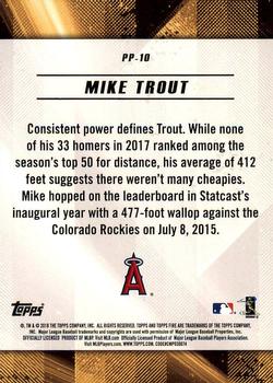 2018 Topps Fire - Power Producers #PP-10 Mike Trout Back