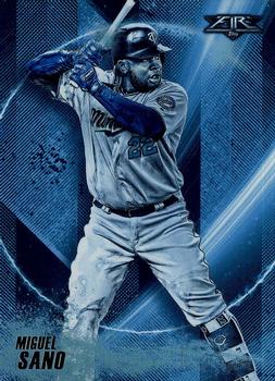 2018 Topps Fire - Power Producers Blue Chip #PP-9 Miguel Sano Front