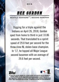 2018 Topps Fire - Speed Demons #SD-8 Dee Gordon Back