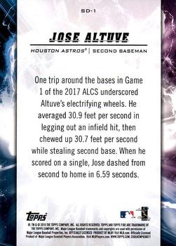 2018 Topps Fire - Speed Demons Gold Minted #SD-1 Jose Altuve Back