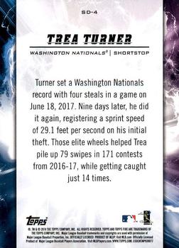 2018 Topps Fire - Speed Demons Gold Minted #SD-4 Trea Turner Back