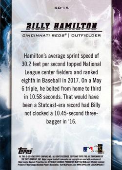 2018 Topps Fire - Speed Demons Gold Minted #SD-15 Billy Hamilton Back