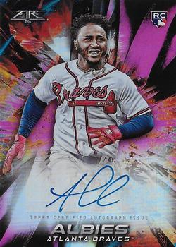 2018 Topps Fire - Fire Autograph Magenta #FA-OA Ozzie Albies Front