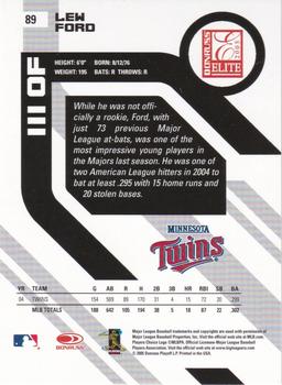 2005 Donruss Elite - Turn of the Century #89 Lew Ford Back
