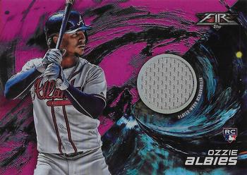 2018 Topps Fire - Fire Relics Magenta #FR-OA Ozzie Albies Front
