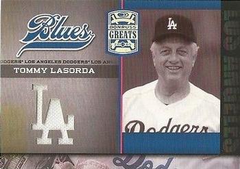 2005 Donruss Greats - Blues LA Dodgers Material #DB-4 Tommy Lasorda Front