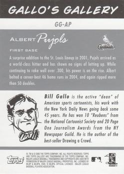 2005 Topps Gallery - Gallo's Gallery Sketches #GG-AP Albert Pujols Back