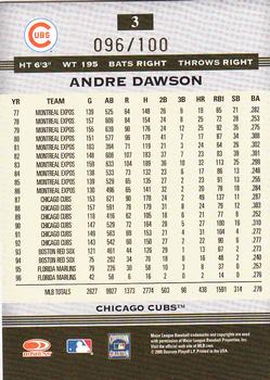 2005 Donruss Greats - Gold HoloFoil #3 Andre Dawson Back