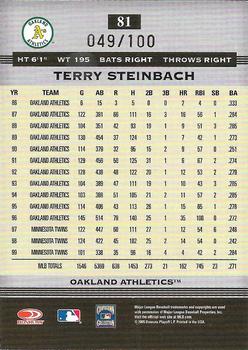 2005 Donruss Greats - Gold HoloFoil #81 Terry Steinbach Back