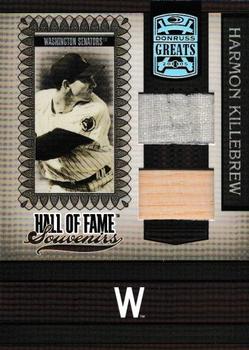 2005 Donruss Greats - Hall of Fame Souvenirs Material Combo #HOFS-18 Harmon Killebrew Front