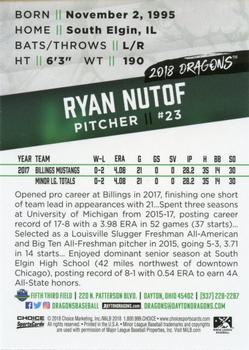 2018 Choice Dayton Dragons #NNO Ryan Nutof Back