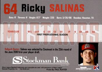 2018 Grandstand Billings Mustangs #NNO Ricky Salinas Back