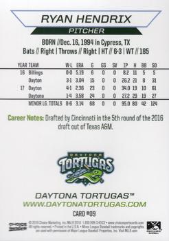2018 Choice Daytona Tortugas #9 Ryan Hendrix Back