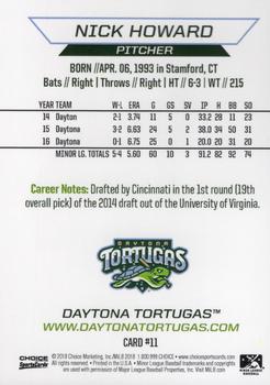 2018 Choice Daytona Tortugas #11 Nick Howard Back